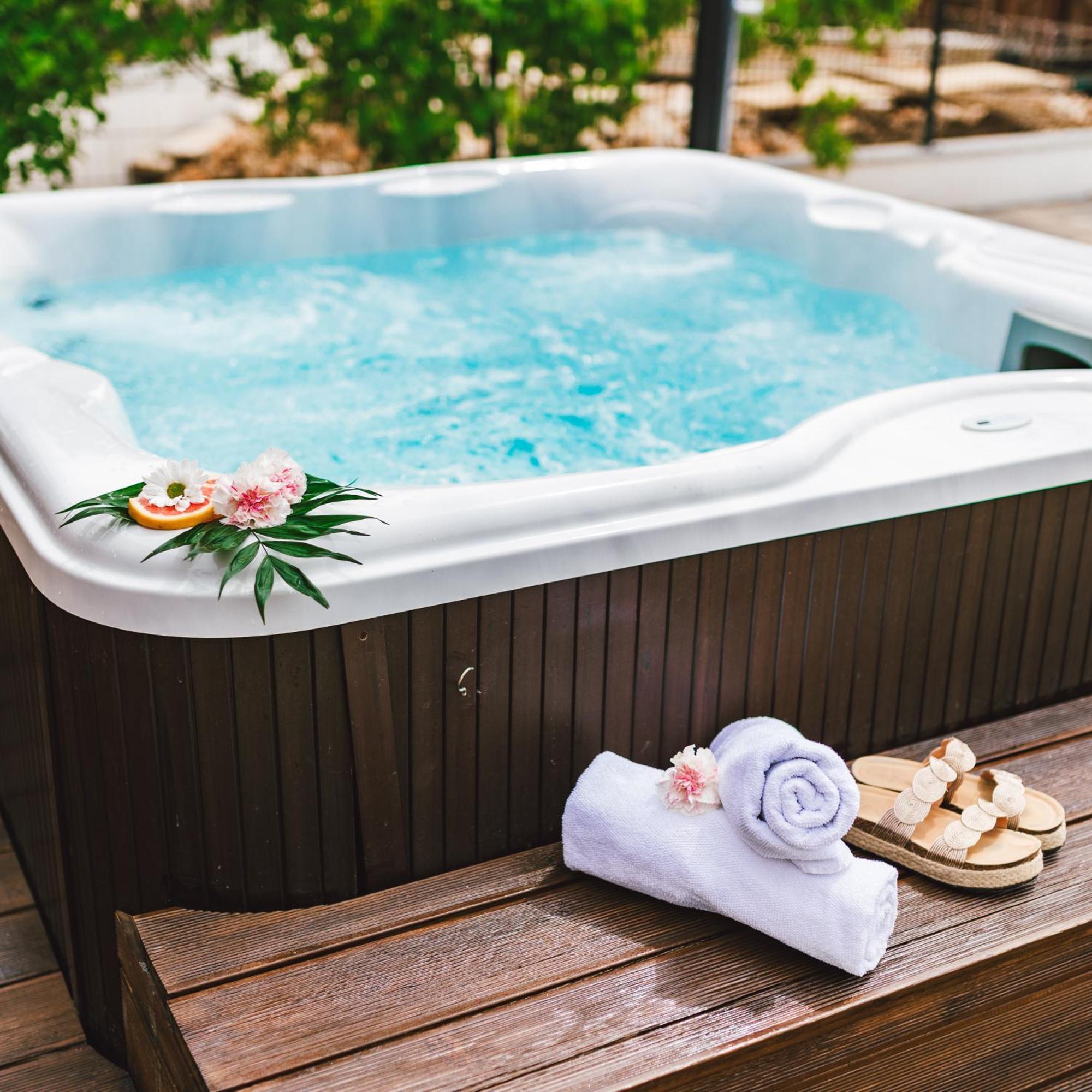 Vsg Resort - Relaxing Apartments, 200M From The Sea, With Pool, Sauna & Jacuzzi Klimno Kültér fotó